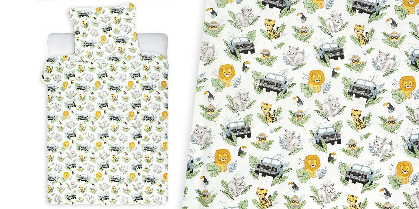 Pościel 100x160 cm 100% bawełna rajd safari